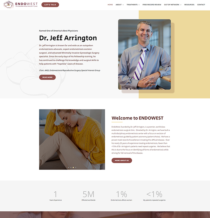 The Endometriosis Specialty Clinic website