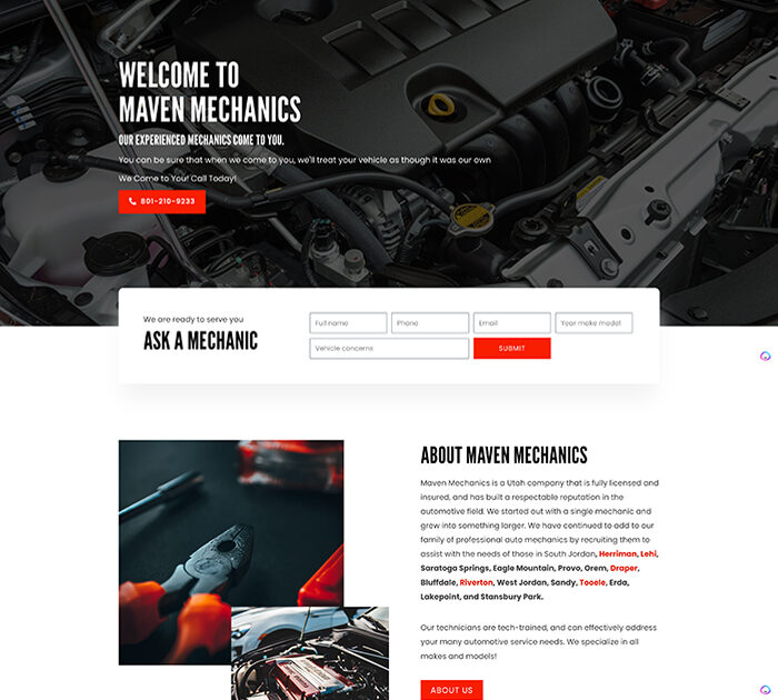 Maven Mechanics Website
